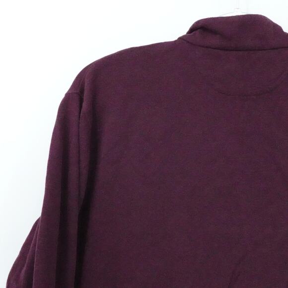 Polo Ralph Lauren Sweater Mens XL Burgundy Quarter Zip Embroidered Pony Preppy - Picture 8 of 15
